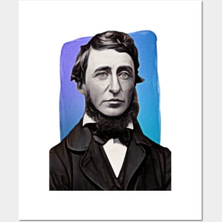 American Philosopher Henry David Thoreau illustration Posters and Art